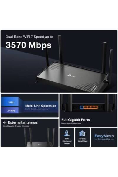 TP-LINK Archer BE220 (BE3600) Dual-Band Wi-Fi 7 Router