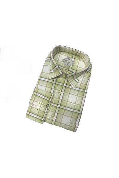 GÖMLEK GALERİSİ Classic Cut Plaid Long Sleeve Men's Shirt