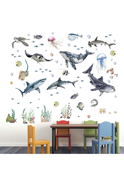 Amimagen 3 Pieces Under The Sea Wall Decals - Marine Theme