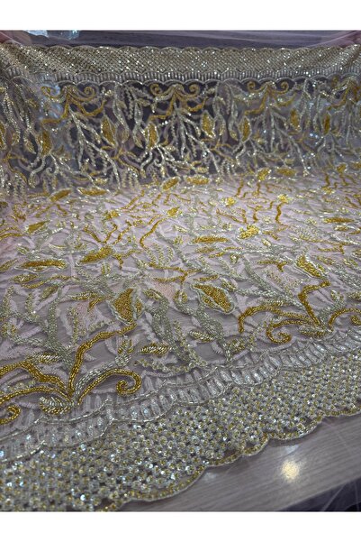 OsmanKumaşDantel Yoğun boncuk işlemeli dantel (100x150cm)