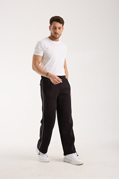 RDR-X Men's Black 3 Thread Adjustable Leg Track Pants