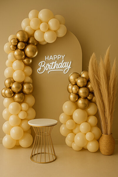 Balonsan Balloon Set 70 Pieces (Chrome Gold-White)
