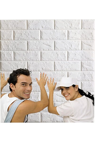 genric ألواح تقشير ولصق ثلاثية الأبعاد من الطوب الأبيض (عبوة من 10 قطع، 56.9 ...