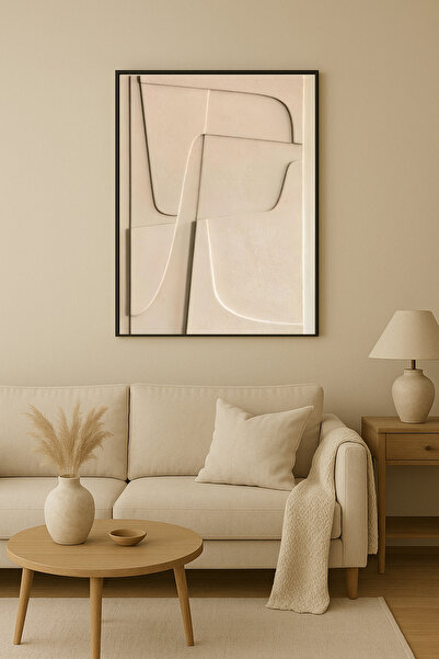 seninürünün Sionya 05 - Μονόχρωμος μοντέρνος αφηρημένος πίνακας ζωγραφικής με...