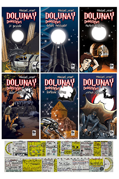 Bilgi Yayınevi Dolunay Dedektifleri 1-2-3-4-5-6 Set Mavisel Yener + Özel Cetvel