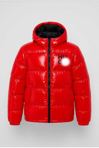 NO BRAND Men's shiny puffer jacket