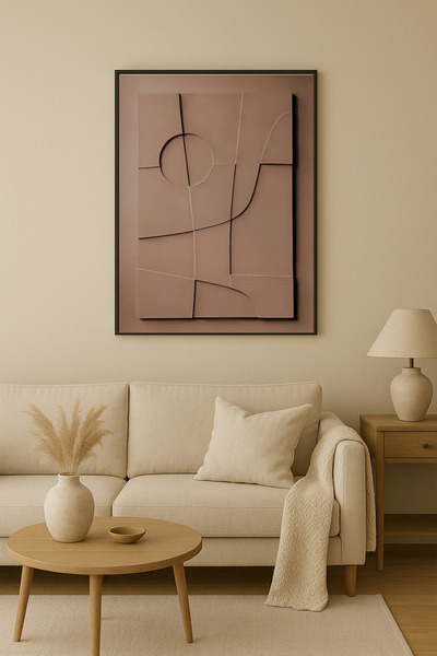 seninürünün Sionya 14 - Μονόχρωμος μοντέρνος αφηρημένος πίνακας ζωγραφικής με...