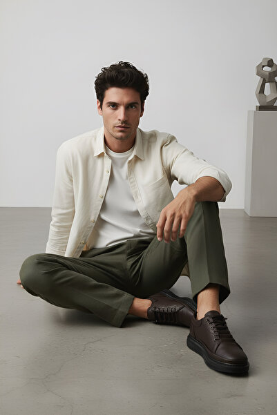 Modaarmada Brown Comfortable Sole Black Sports Classic Men's Shoes