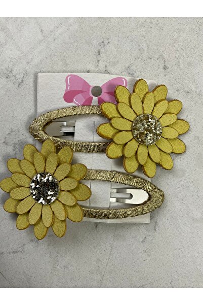 MADE BY PERİ مشبك شعر الأم والابنة على شكل زهرة الأقحوان - مصنوع يدويًا، مزين بالتفاصيل المصنوعة من الفيلك واللمعان