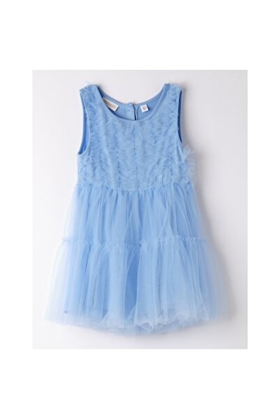 Sarabanda - Tulle Applique Dress for Girls, 0.B338, Light Blue, 2 Years