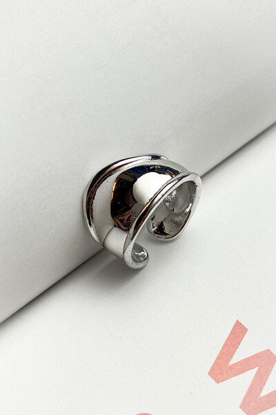 roshel Steel Wide Band Ring Adjustable