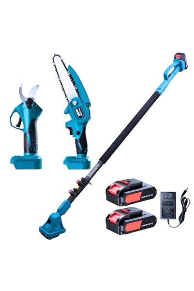 Campion 2-in-1 Garden Pruner & Mini Chainsaw Set with 2.13m Telescopic Pole, ...