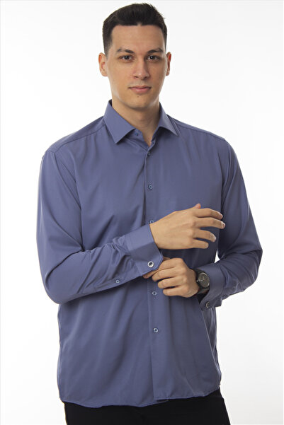 DAŞ ÜNİFORMA Classic Cut Regular (No Pocket) Micro Fabric Classic Men's Shirt