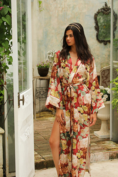Maison Jessie Jardin Secret Uzun Kimono Sabahlık
