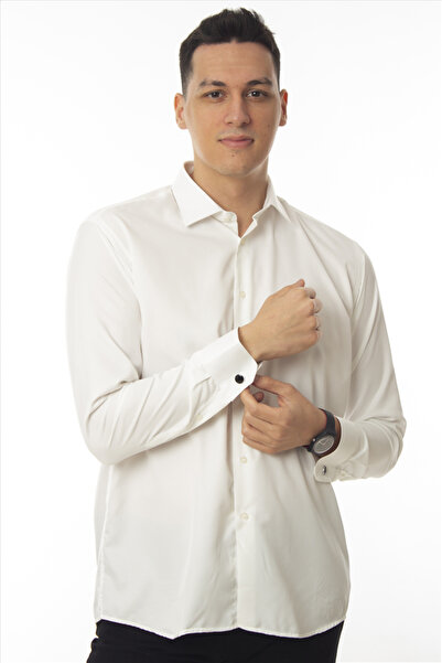 DAŞ ÜNİFORMA Classic Cut Regular (No Pocket) Micro Fabric Classic Men's Shirt