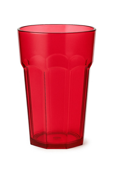 Omada Octagonal glass 0.40 L red - WLK