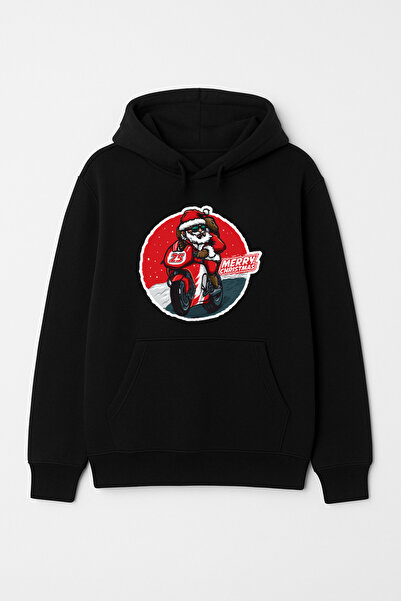 CALKARCOLLECTION سويت شيرت Merry Christmas Here للجنسين بغطاء رأس (هودي)