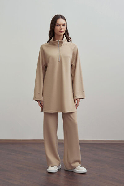 ALLDAY Soft Textured Stone Pants Suit