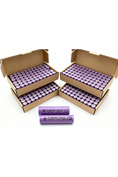 ROBOT بطارية ليثيوم أيون ١٨٦٥٠ مسطحة الرأس، ٢٠٠ قطعة، ٣.٧ فولت، ١٢٠٠ مللي أمب...