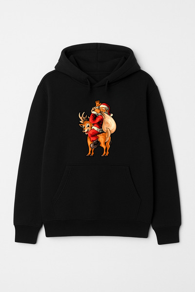 CALKARCOLLECTION سويت شيرت Merry Christmas Here للجنسين بغطاء رأس (هودي)