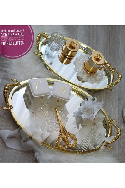 LilAmor Concept Hediyelik Damat fincanli soz nisan tepsisi