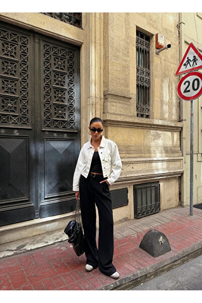 Kienor سترة نسائية قصيرة من الدنيم بجيبين من New Season