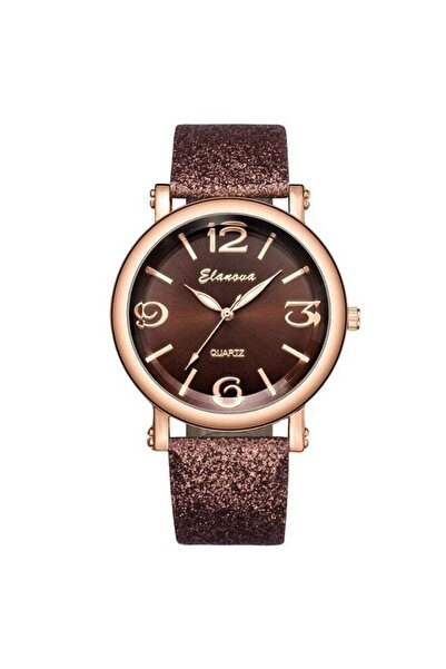 Elanova Women's Leather Analog Wrist Watch EL41BR