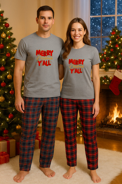 MVRDAR Couple pajamas - Grinch Christmas set for two with Cotton t-shirt and ...