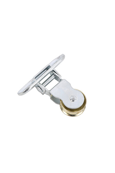 Lawazim Hinged Pulley Wheel 30mm Gold Wall Mount Grooved Pulley