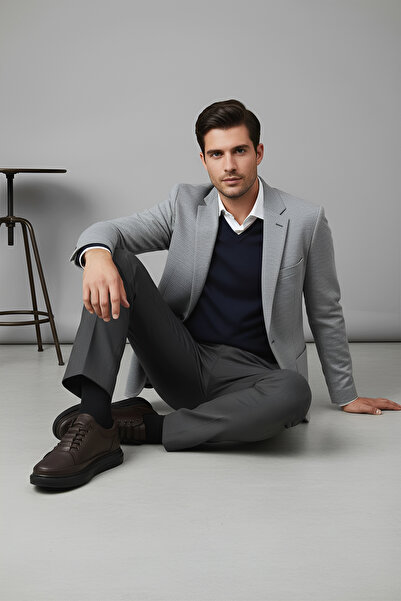 Modaarmada Brown Comfortable Sole Black Sports Classic Men's Shoes