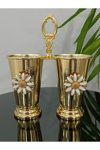 PARILTI HOME COLLECTİON طقم من 2 حامل ملاعق ذهبي