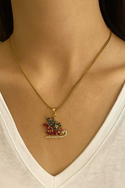 312 KONSEPT New Year Christmas Themed Uncertain Steel Necklace