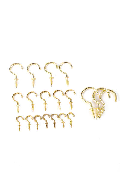 Lawazim Hook Screws Kit 47pcs - Durable Multi-Size Hooks for Home & DIY Projects