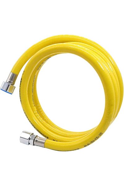 Generic 1 m Thickened Stainless Steel Gas Hose - 304 Inner Tube, 13.46mm Diameter, Flame-Retardant PVC, Dual