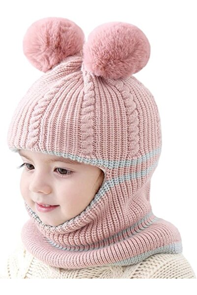 Generic Winter hat for toddlers and babies, lined with fleece, suitable for girls and boys, head scarf with ear flaps.