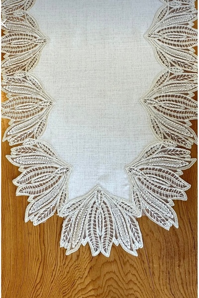 Madamca Olgaaa Gardenia (Chain) French Lace 5-Piece Runner Set Living Room Set Tablecloth