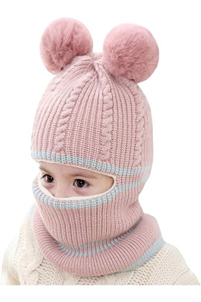 Generic Winter hat for toddlers and babies, lined with fleece, suitable for girls and boys, head scarf with ear flaps.