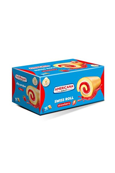 Americana لفائف الفراولة السويسرية – 12 قطعة (240 جم)