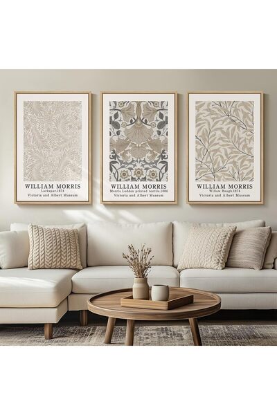 ALAYRA International مجموعة من 3 لوحات فنية تجريدية بسيطة على قماش، مقاس 40 ×...