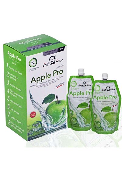 SWİFT كريم صبغ الشعر أبل برو أدفانسد فورمولا لتغطية الشعر الرمادي بنسبة 100%،...