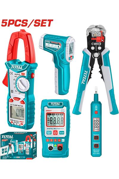 TOTAL 5 Pcs Electrical Test Kit Combo, TOS23026