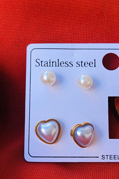 Marka Set of 3 Women's Steel Earrings