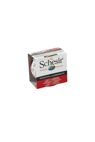 Schesir شيزر طعام رطب للقطط بالتونة مع الجمبري 85g