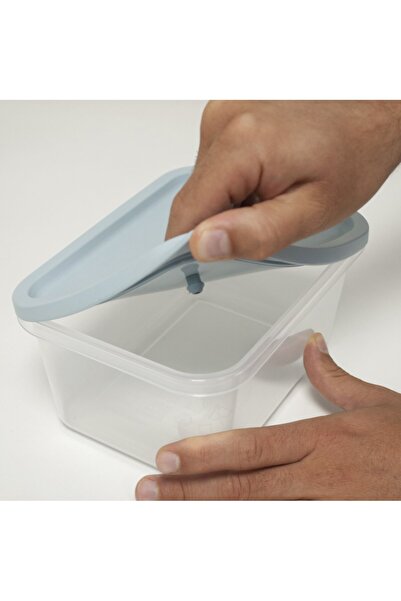 Omada Rectangular food box 24x16.5xH8 cm 2L sage green lid - All in One