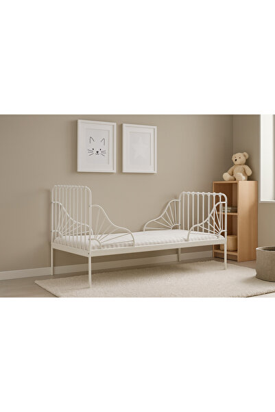 SADANHOME Iron baby crib 170cm x 80cm - White