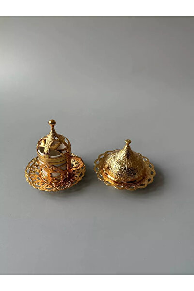 E orient 2-Person Coffee Set Cast Iron Turkish Coffee Set with Ottoman Motifs