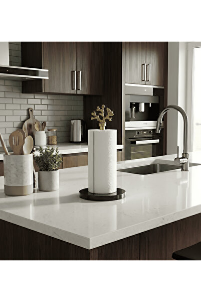 EOCRAFT Gold Granite Marble Silver Metal Round Paper Towel Holder Napkin Holder Bathroom Tableware Kitchen Organizer