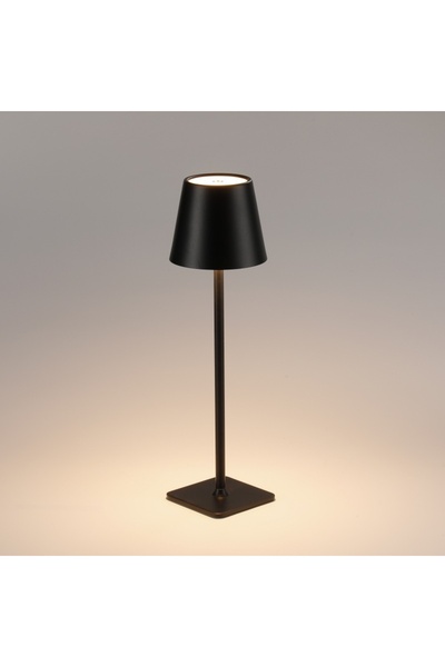 DMV Solux Lampă de Masă LED Touch Reîncărcabilă, 48 LED, 5W, 3 Temperaturi de Culoare, 5200 mAh, Negru