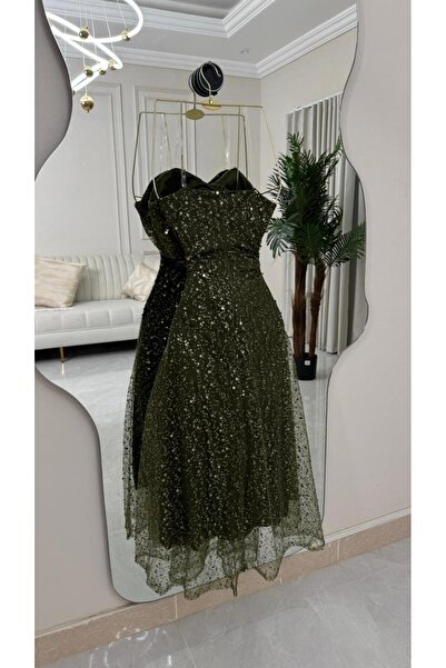 qmhafrst sequined midi dress