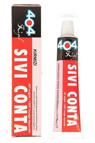 404 Sıvı Conta Kırmızı Yüksek Isıya Dayanıklı 45gr